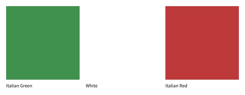 Palette de couleurs italiennes