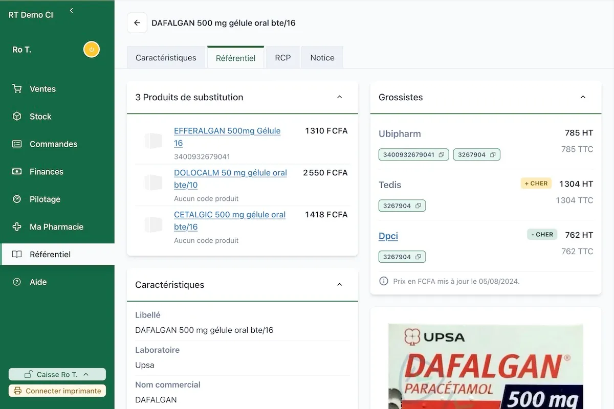 Catalogue en production