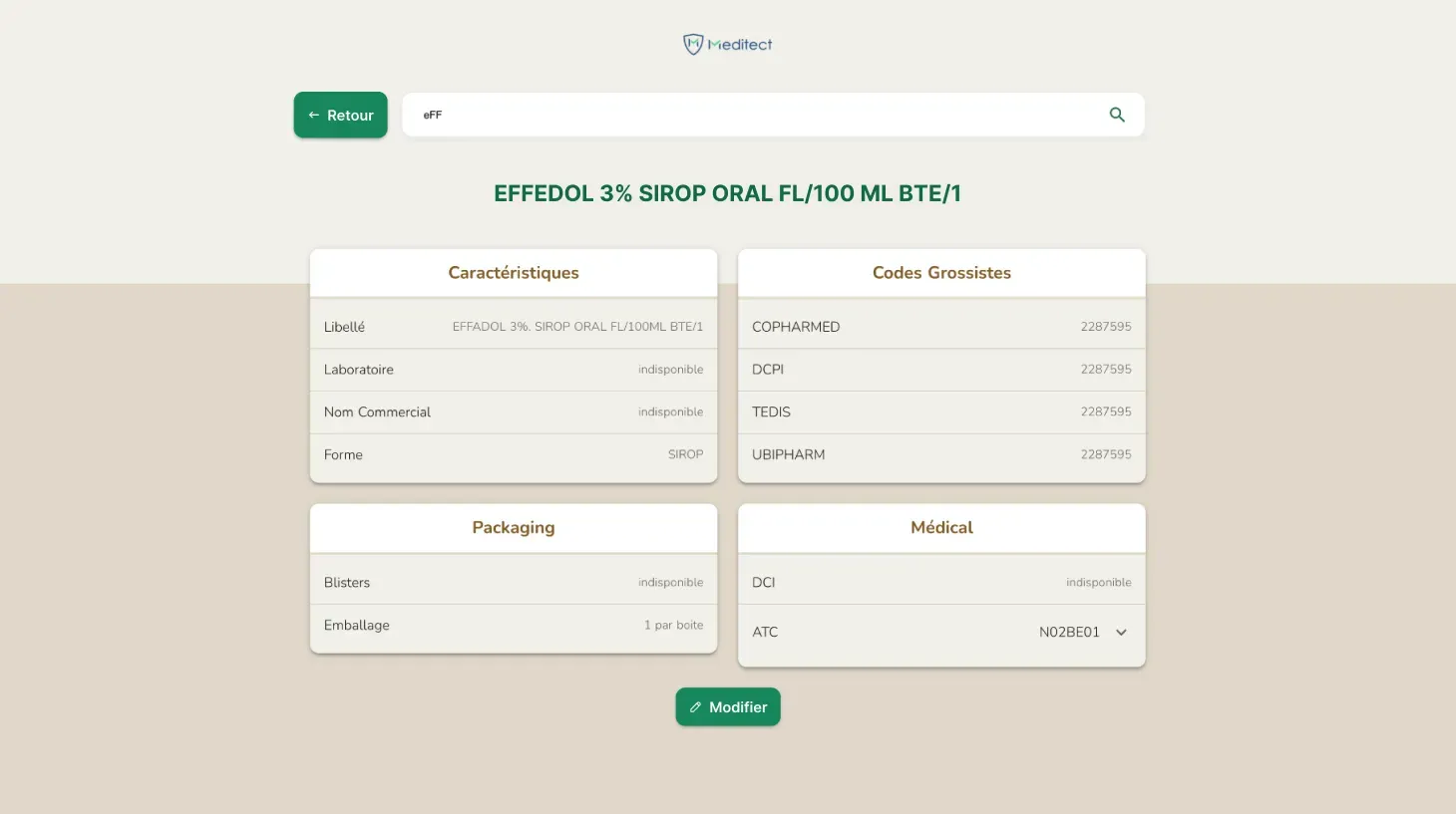 Protype du catalogue