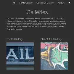 Aperçu du projet Galleries